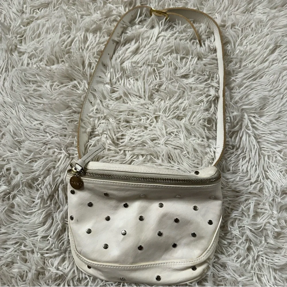 Clare V. Fanny Pack in White Studs